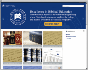TorahResource Learning Center Home Page, Browser Layout