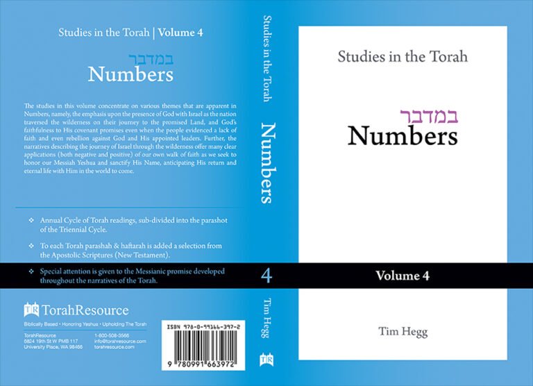 “Studies in the Torah, Vol 4: Numbers” by Tim Hegg, TorahResource, Reformatted December 2022. Paperback (6" x 9")